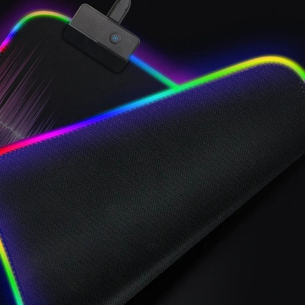 Игровой коврик для мыши RGB геймер компьютерный с подсветкой Mause большой