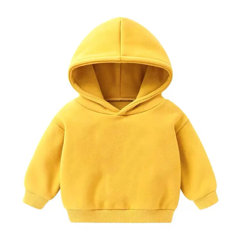 

2021 Autumn Winter Kids Clothes Plain Hoodies Boys Sweatshirts Cotton Hoodies Fashion Girls Tops Baby Girls Tops Clothes