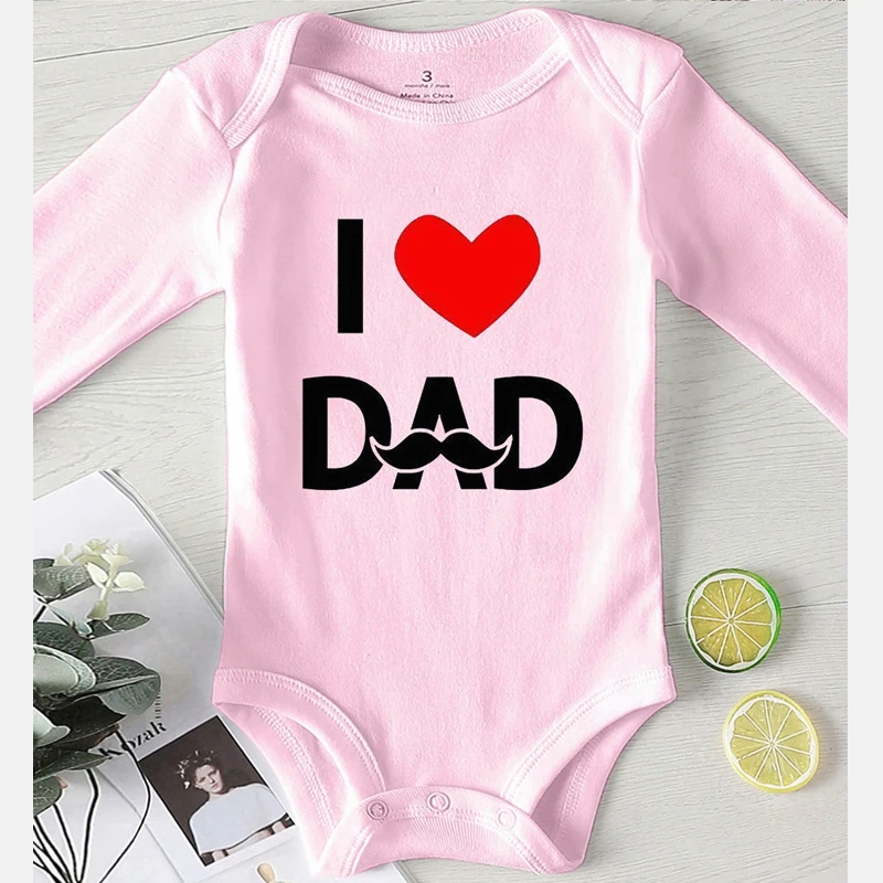 Я люблю своего папу для девочек с принтом детские комбинезоны Зимняя одежда