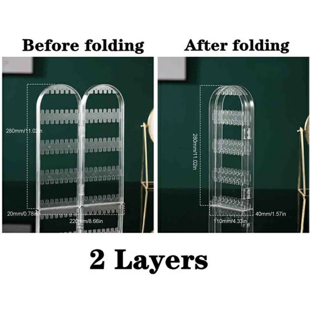 

Earring Storage Box 2 Folding Screen Earring Jewelry Display Stand Earrings Storage Rack Ins Wind Finishing Box