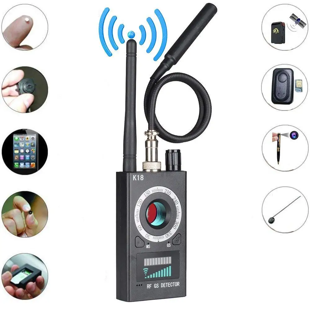 

Professional Anti Spy Camera Detector LED Infrared Scanning RF Signal Detection Wireless Bug Micro Cam GSM GPS Tracker