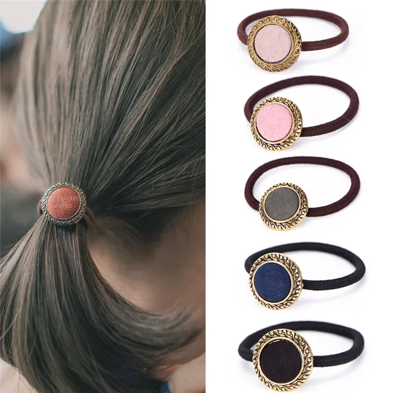 Новая модная одежда в стиле ретро с пуговицами и цветами заколки для волос