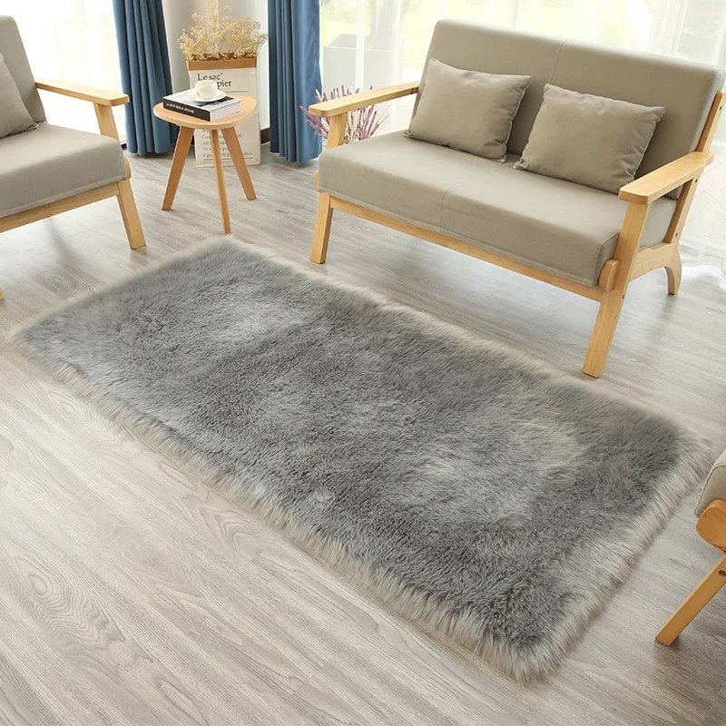 

Thick Carpet For Living Room Plush Rug Mat Bedroom Decor Fluffy Round Bed Carpets Soft Anti-Slip Floor Kids Home Decoration