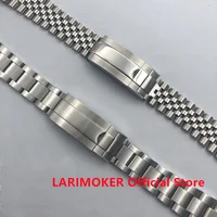 LARIMOKER 20mm Strap PT5000GMT Stainless Steel  Elongation Folding Clasp Men Black/Gold/Silver Watch Strap Submarine Accessories