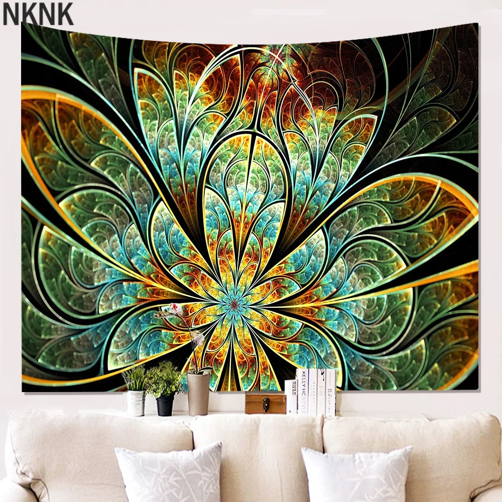 

New Psychedelic Tapestry Wall Hangings Carpet Mandala Tapices Beach Towel 200cm Hippie Tapestry India Beach Mat for Home Decor