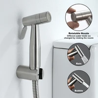 two function toilet hand bidet faucet bathroom bidet shower sprayer 1 5m hose tank hooked holder easy install