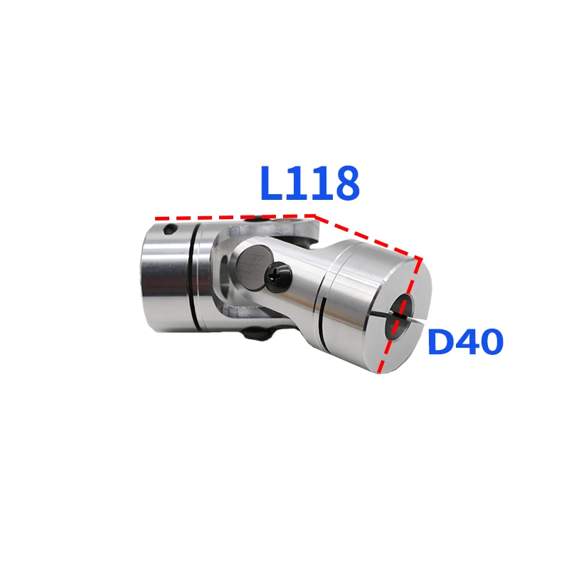 

D40L118 Universal Coupling Cardan Motor Connector Precision Single Section GHA Telescopic Cross Joint Transmission WSSP Aluminum