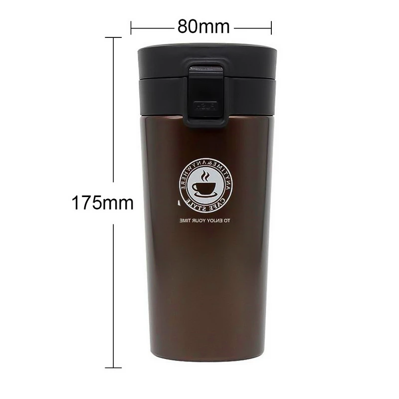 C Insulated Cup Vacuum Flasks Double Wall Stainless Steel Car Thermo Travel Mug Portable Thermoses Portable Drinkware Coffee Cap - Color: C