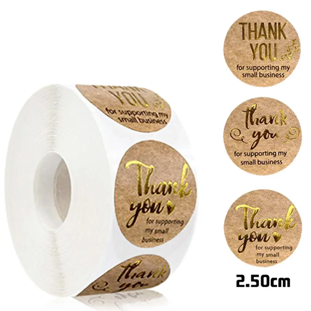 

Thank You For Supporting My Small Business Stickers 500 Labels Per Roll Gift Wrapping Decoration Self-adhesive Labe L