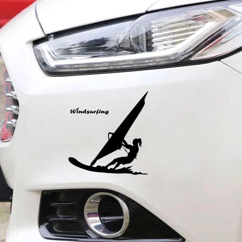 Виниловые наклейки YJZT для водного спорта виндсерфинга пляжа стильных стикеров