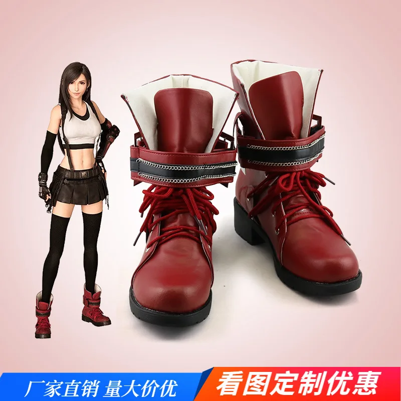 

Game Final Fantasy VII FF7 Tifa Cosplay Shoes Halloween Christmas Gift Fancy Stage Performance Props Anime Decor