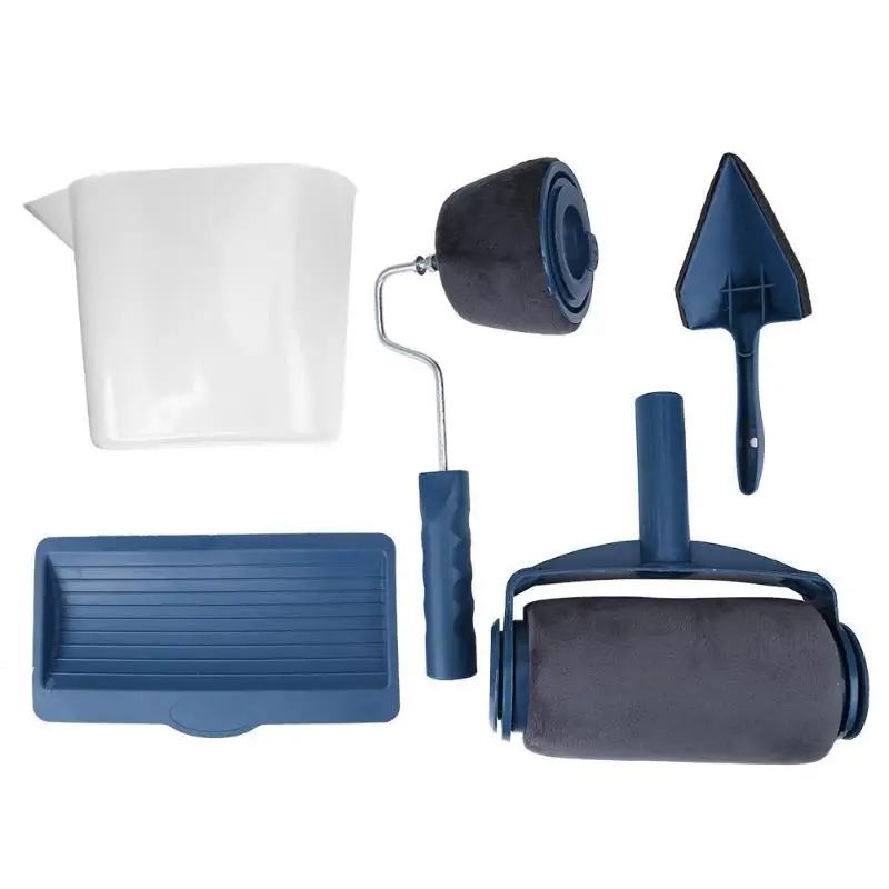 

5pcs Wall Painting Roller Decorate Brush Set Multifunctional Paint Runner Roller Brush Tools Set Home Runner Pro Tools Set