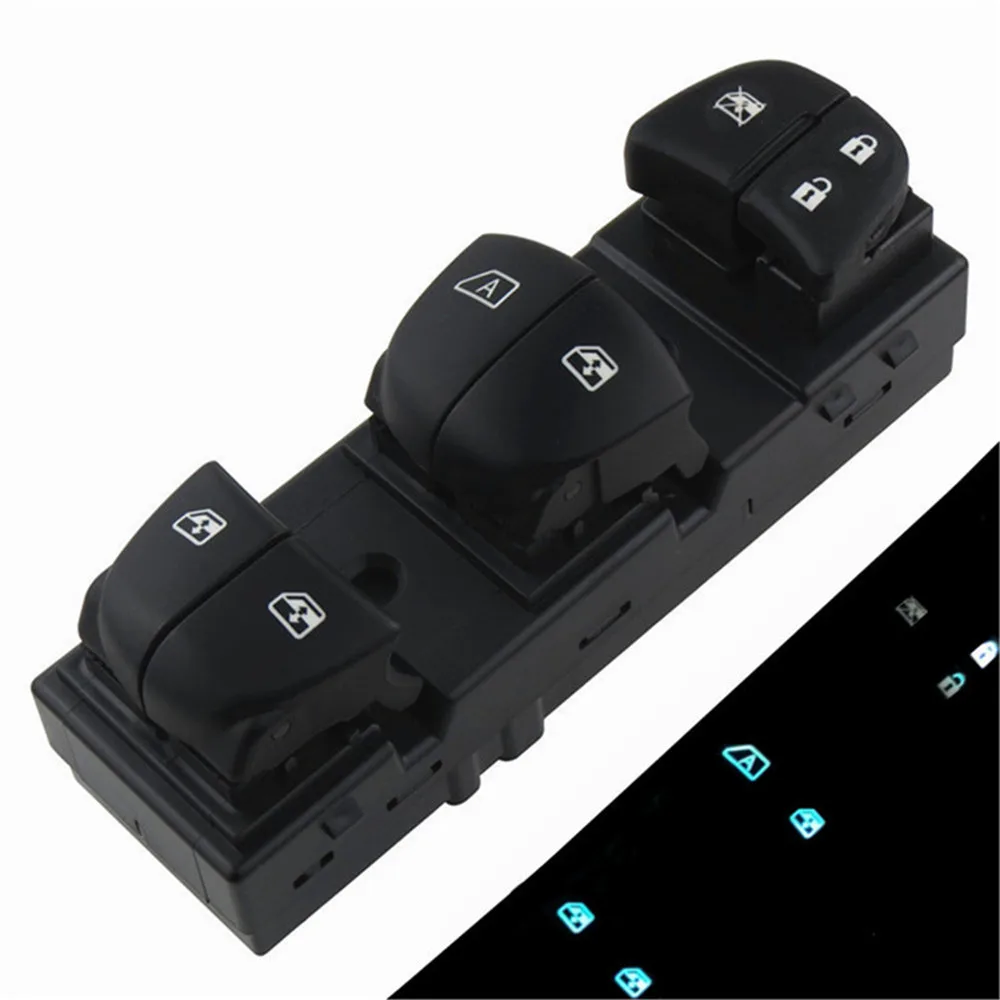 

Brand New Ice Blue Light Electric Control Power Master Window Switch For Nissan Tiida 2011-2016 Altima Sylphy X-Trail Qashqai