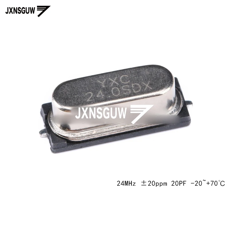 

10PCS SMD passive crystal oscillator/HC-49SMD 24MHz 20ppm 20PF X49SM24MSD2SC