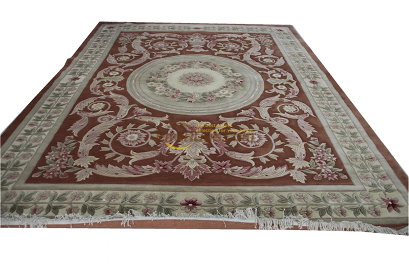 Goedkoop Wol Franse Tapijt Over Handgeknoopt Dikke Pluche Savonnerie Rug Tapijt Gemaakt Om 501-261 9x12