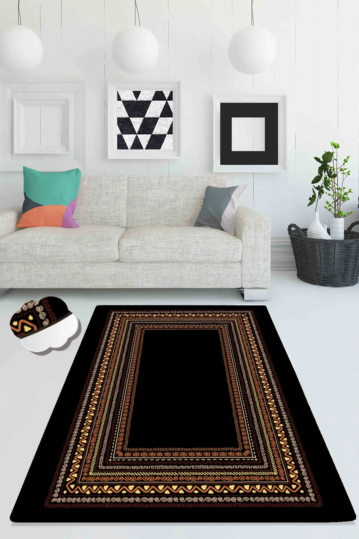

Декоративный нескользящий коврик Etgdecor, черный, легче, 200x290 см, 78x114 дюйма