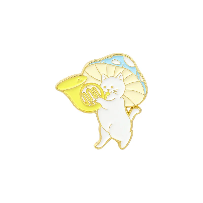 

Mushroom Playing Brooch Mushroom Concert Brooch Cute Colorful Mushroom Playing Piano Brooch Cartoon Jewelry Wholesale 2021