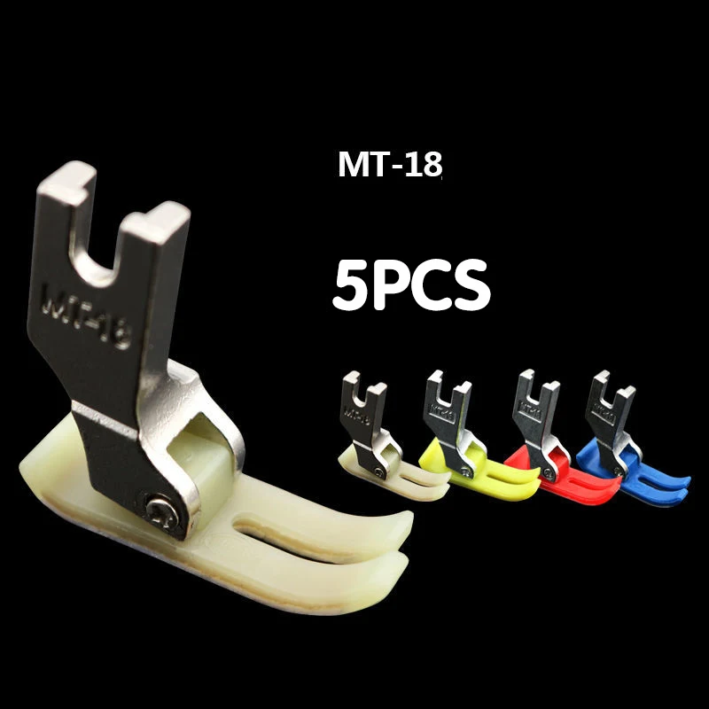 

5PCS Industrial flat car presser foot soleplate presser foot wear-resistant MT18 plastic presser foot sewing machine accessories
