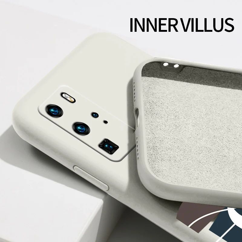 

Thin Sunrise Pattern Liquid Silicone Case For Huawei P40 p40lite P40pro P30 P20 Mate 40 40Pro Mate 30 20 10 9