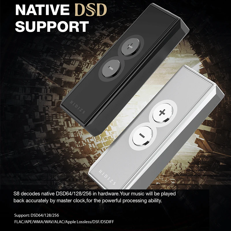 Чип Hidizs S8 CS43131 Mini HiFi усилитель декодирования USB DAC PCM 32 бит/384 кГц оригинальный DSD256