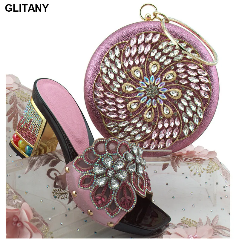 Новое поступление Итальянская обувь с сумочкой в комплекте для свадьбы