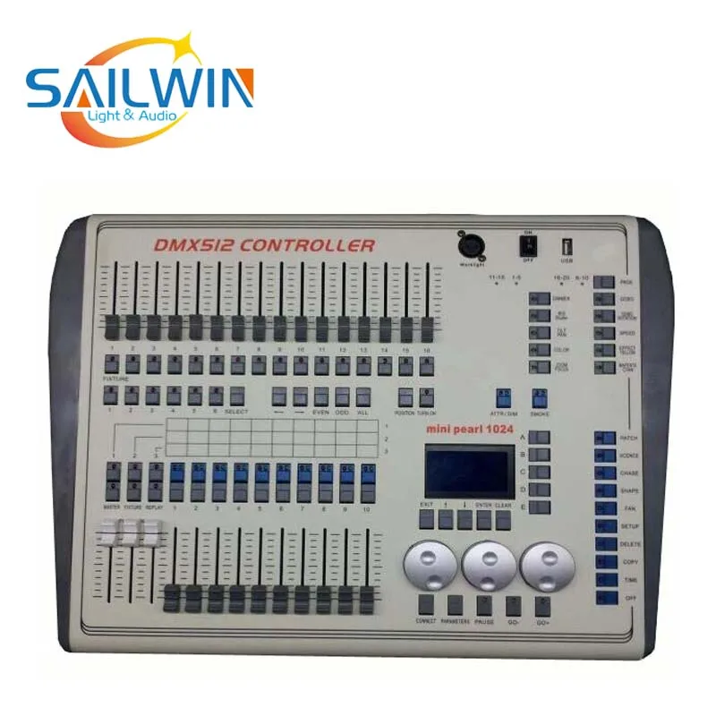 

Горячая Распродажа Mini Pearl 1024 DMX контроллер, система контроллера DMX для сцены, мероприятия вечерние, сцсветильник