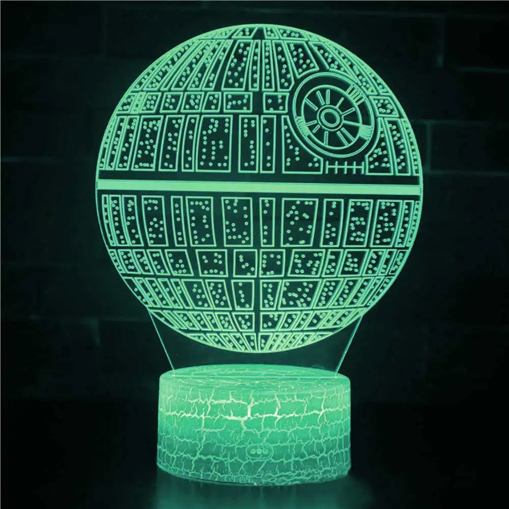 Star Wars Night Light 3D Phantom Table Lamp Kid Room Home Decoration 16 Color Changing LED Children Best Gift | Спорт и развлечения