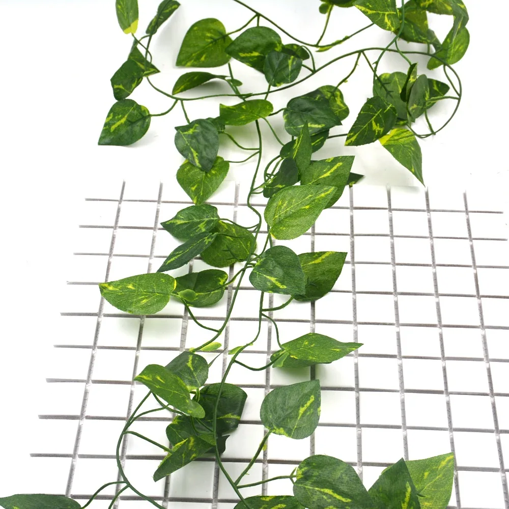 

Hanging Ivy Silk Artificial Green Leaf Garland Plants Vine Rattan Leaves For Home Garden Party Decor Fake Plant