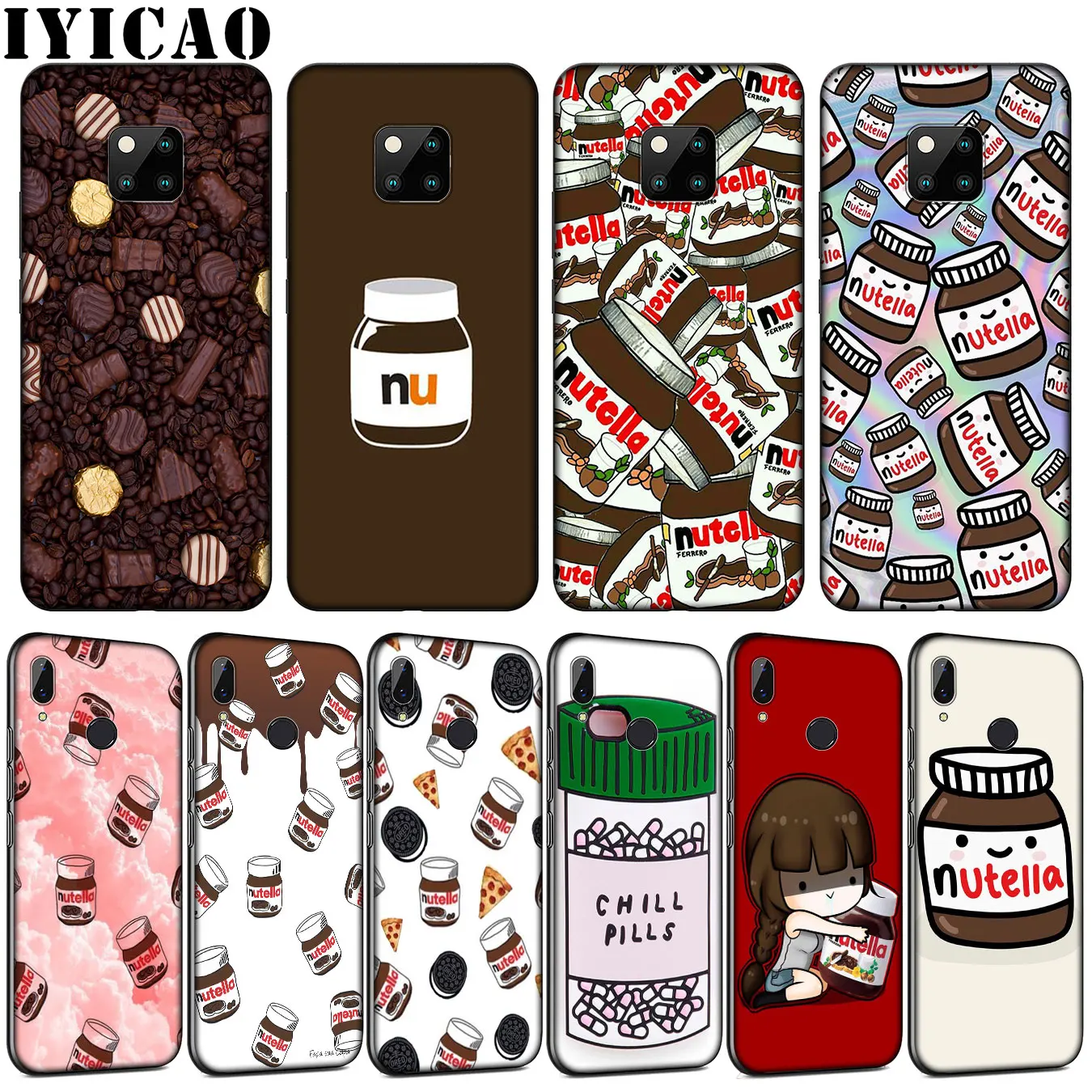 IYICAO озноб таблетки шоколада Nutella чехлы для мобильного телефона из мягкого