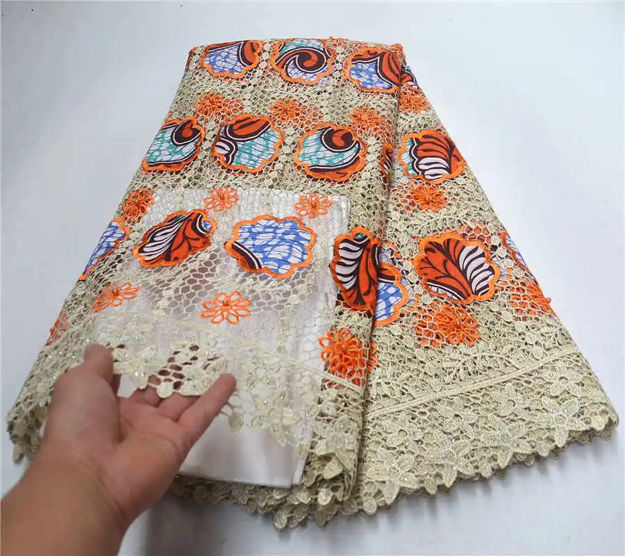 Высококачественная кружевная ткань 2019 восковой шнур Африканская новый кружева