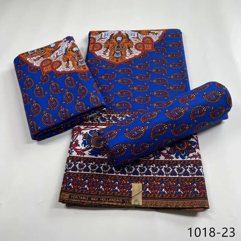 

2021 Fashion Design Ankara African Style High Quality Real Wax 100% Cotton Fabric For Party Dress Making DIY Sewing Crafts 1018