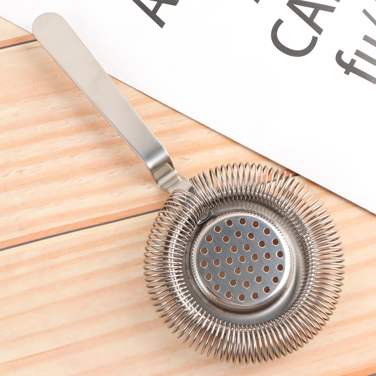 

Stainless Steel Cocktail Strainer Filter Barware Bar Supply for Bartenders and Mixologists (Silver)
