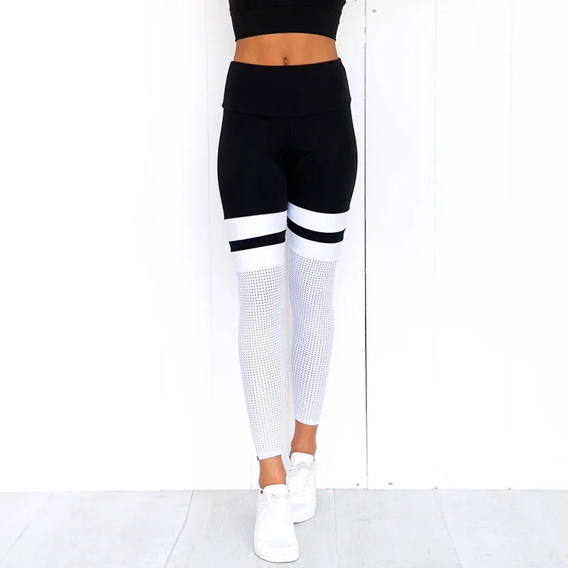 New Fitness Yoga Sports Leggings For Women Sports Tight Mesh Yoga Legging Yoga Pants Women Running Tights Women Yoga Leggings
