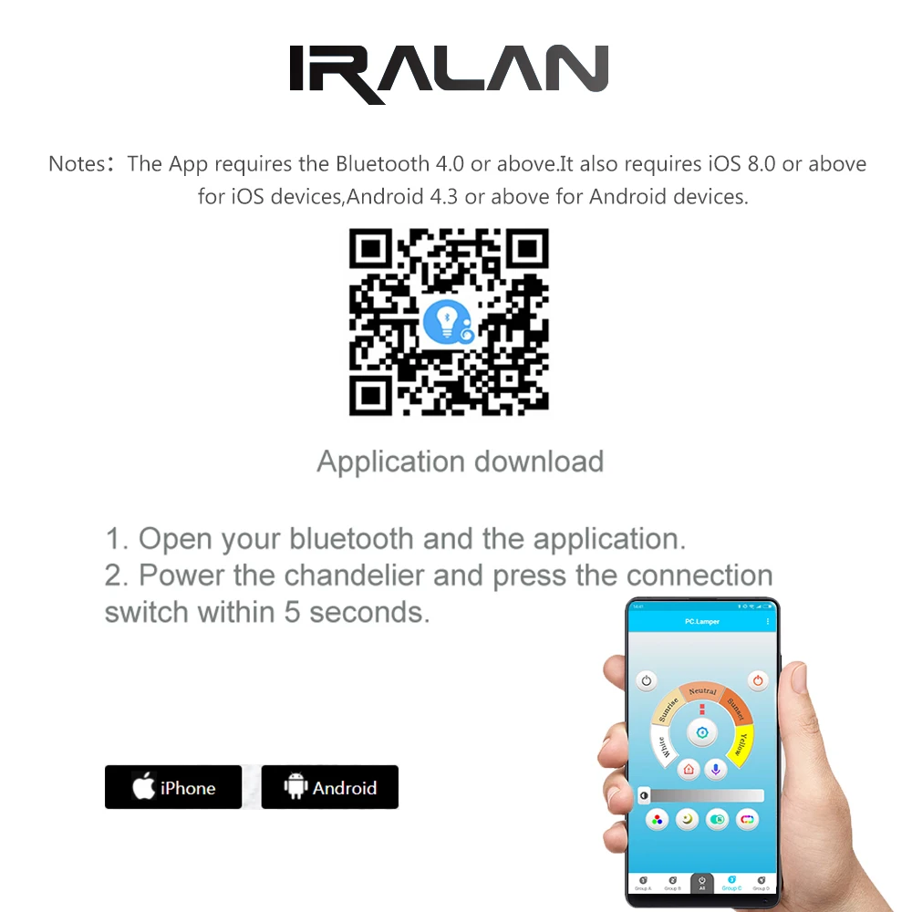 Новинка 2019 IRALAN Современная Цветочная люстра с приложением/светодиодный