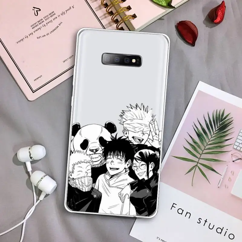 

Jujutsu Kaisen Anime funny protective Phone Case Transparent For Samsung Galaxy S A 5 7 8 9 2015 20 edge plus 10 e lite 2019