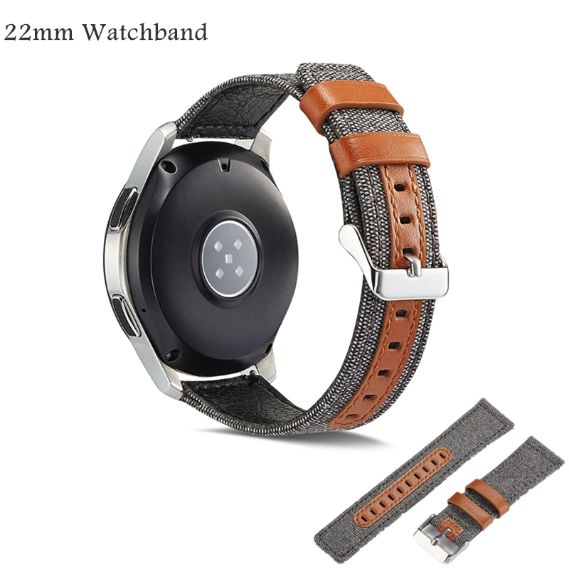 Ремешок для часов Samsung Gear S3 Frontier 22 мм ремешок из натуральной кожи Galaxy Watch 46 сменный