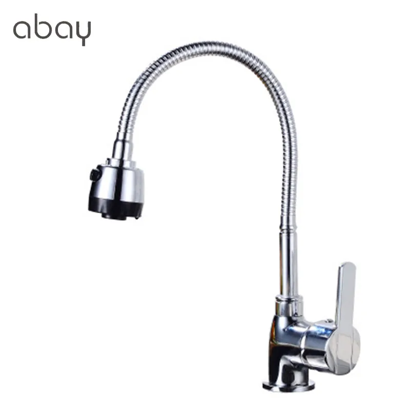 Fashion Chrome-Plated Brass Swan Neck Pull Out Black Flexible Kitchen Faucet Tap | Обустройство дома