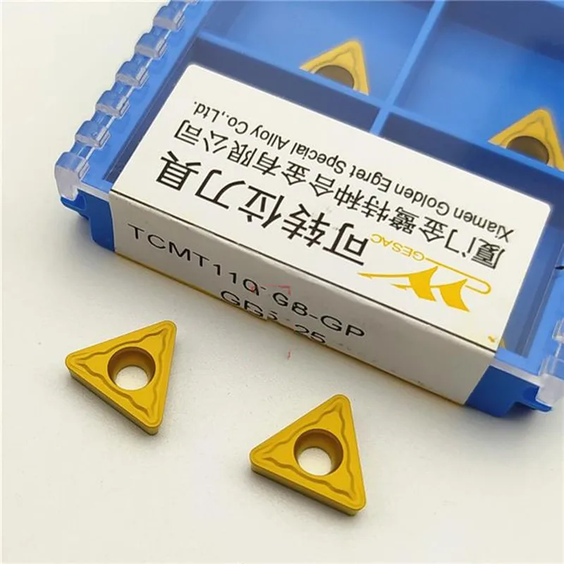 

Твердосплавные пластины GESAC TCMT110204 TCMT110208 GP91TF GK1115 GP1225, инструмент для внутренней обточки