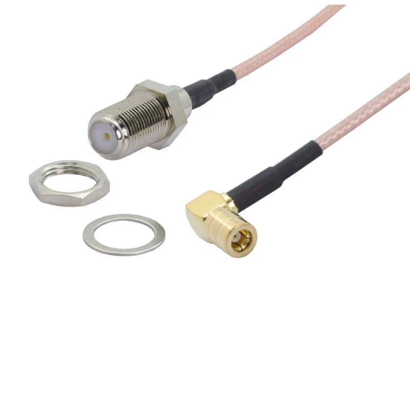 2 шт. F гнездовой разъем для SMB правый угол кабель RG316 Pigtail Jack RF коаксиальный