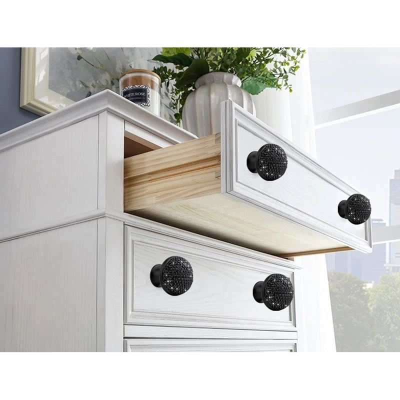 Ручки для шкафа цветные с кристаллами и стразами в форме гриба выдвижные ручки 35