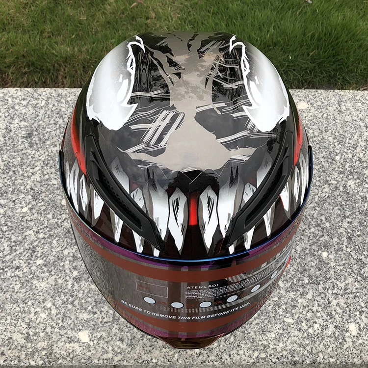 Мотоциклетный шлем на все лицо Веном с большим спойлером | Автомобили и мотоциклы