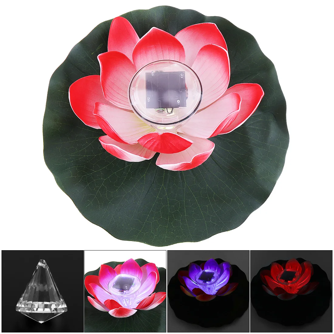 Водонепроницаемый разноцветный светодиодный светильник с питанием от солнечной