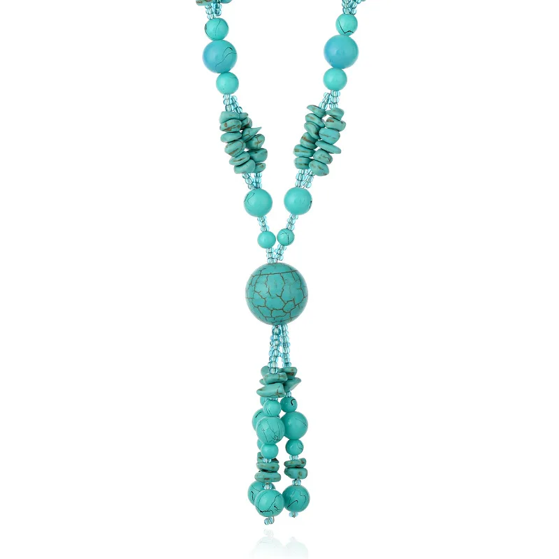 Цепочка из натурального камня для мужчин и женщин ожерелье с подвеской-подвеской