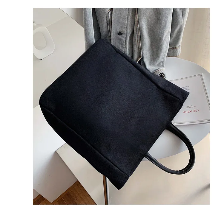 New fashion simple leisure Tote Bag student schoolbag large capacity canvas briefcase