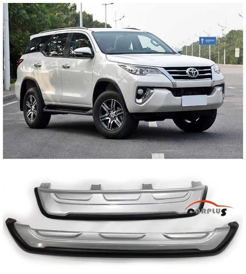 

Stainless steel Car Front Rear Bumper Protector Guard Plate Fits For Toyota Fortuner 2015 2016 2017