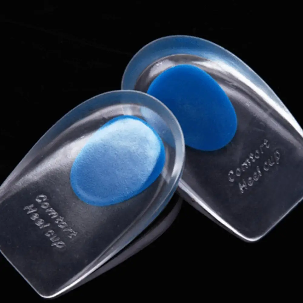 1 пара мягких силиконовых гелевых стелек для пятки Шпоры боль в ноге Подушка