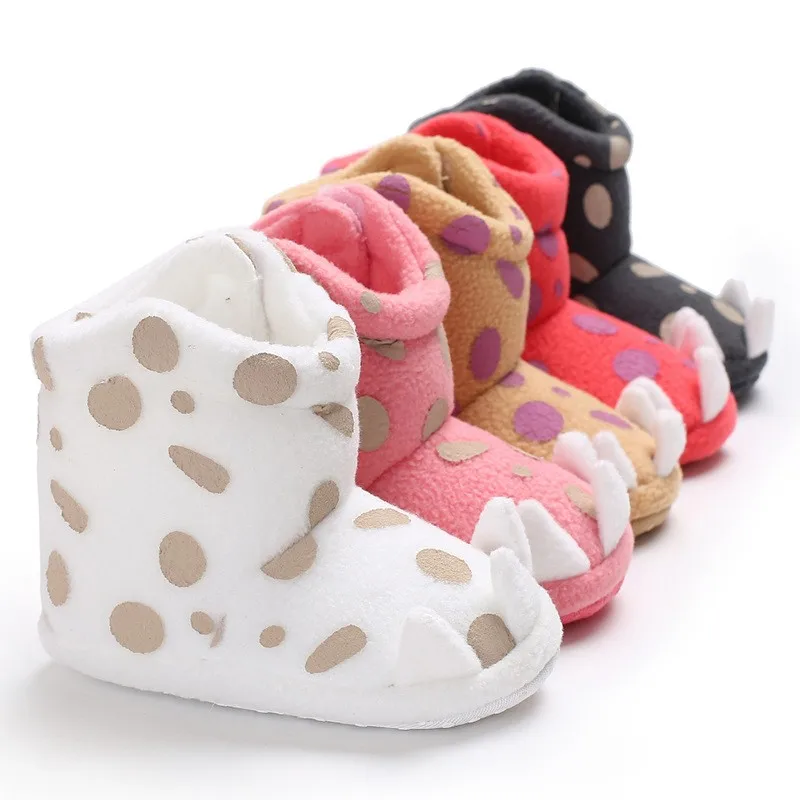 Toddler shoes kids boots Baby toddler girl Cute First Walk Winter Boots Polkat Dot Shoes #CL3 | Мать и ребенок
