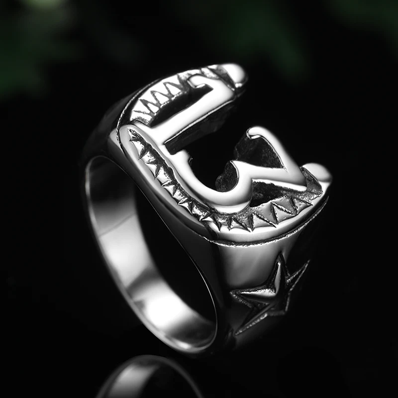 

Gothic Motor Biker Lucky Number 13 Ring 316L Stainless Steel Men Boys Fashion Cool Man Biker Couple Anel Dropshipping OSR911