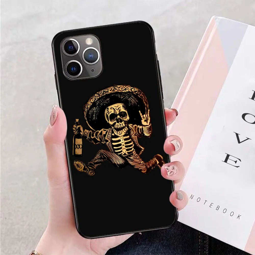 

For iPhone Day of the Dead Posada Soft TPU Border Apple iPhone Case