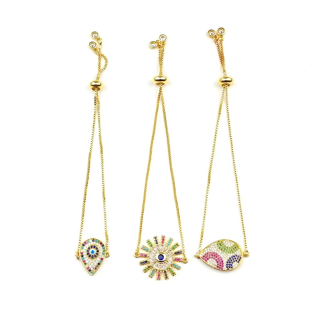 Gold Filled Couple Tennis Bracelet Boyfriend Gift Women Accessories Zircon Rainbow Cross Fashion Bar Bracelets pulseras mujer | Украшения и